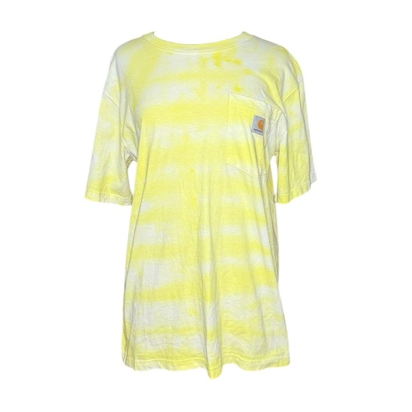 Carhartt Yellow Tie-Dye Shirt Size Medium - Picture 1 of 7